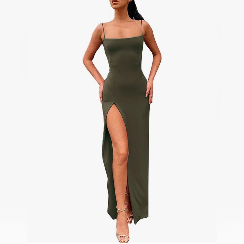Beautiful Green Slit Dress